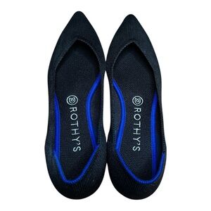 Rothy’s The Point II Washable Black Ballerina Slip On Womens Size 9 Flats